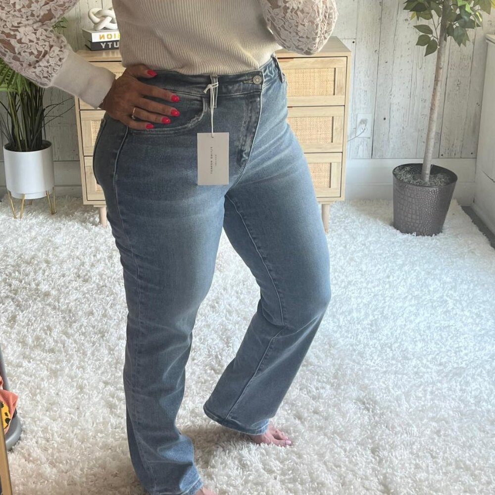 Flying Monkey High Rise Straight Jeans